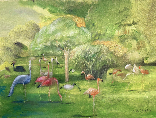 Flamands sur l'herbe_